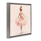 Stupell Industries Stepping Ballerina in Tutu Framed Floater Canvas Wall Art Design by Andrea Haase